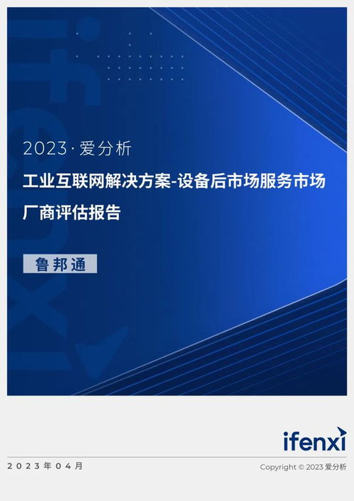 2023爱分析·工业互联网解决方案厂商评估报告 聚焦设备后市场服务与鲁邦通的数据服务实践